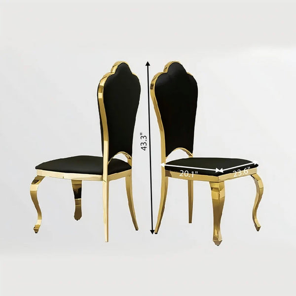 #Black & Gold  William Black Gold Modern Dining Chair