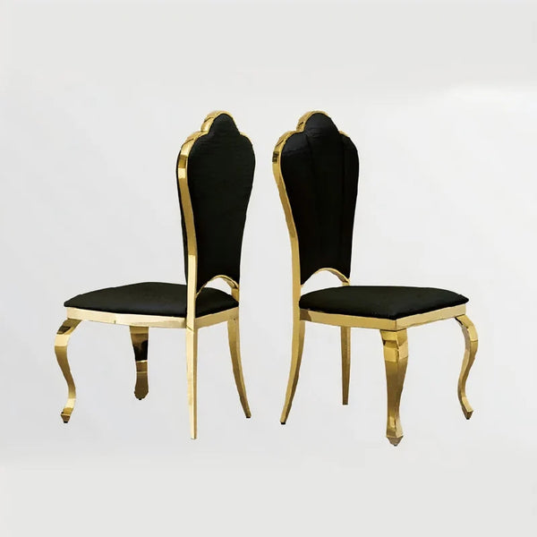 #Black & Gold  William Black Gold Modern Dining Chair