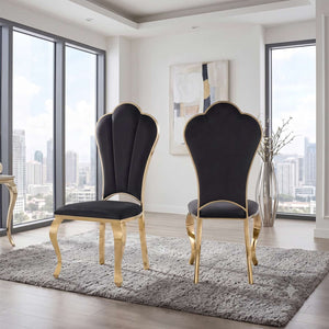 #Black & Gold  William Black Gold Modern Dining Chair