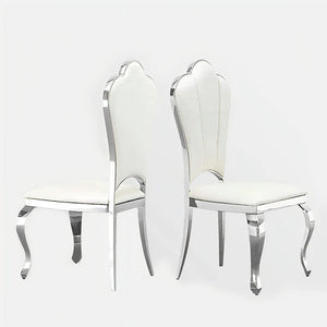 #White  & Silver  William Black Gold Modern Dining Chair
