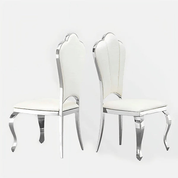 #White  & Silver  William Black Gold Modern Dining Chair