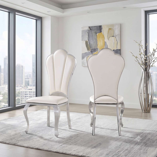 #white & Silver  William Black Gold Modern Dining Chair