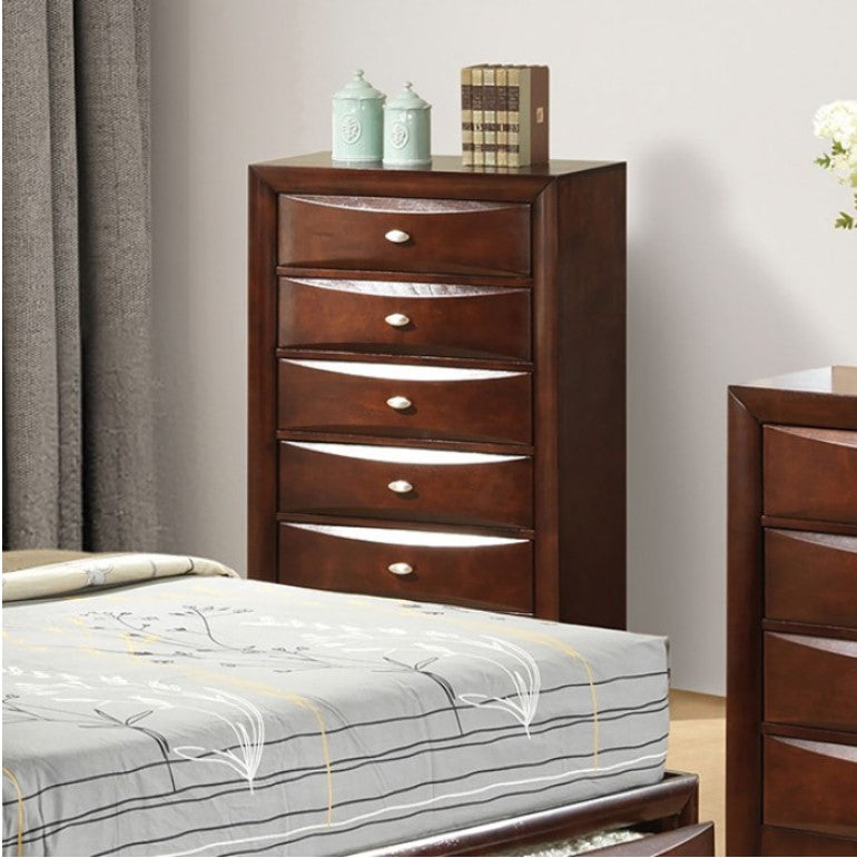Zaven Transitional Dark Cherry Storage Chest