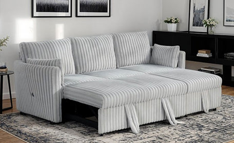 sectional pullout fabric sofa 